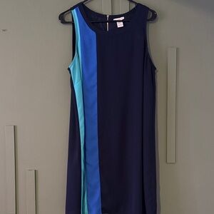 Mercer & Madison Navy and Teal Mini Dress